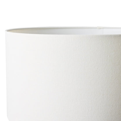 Mendoza Table Lamp - White w Off White Shade