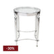 Jak Glass Side Table - Nickel