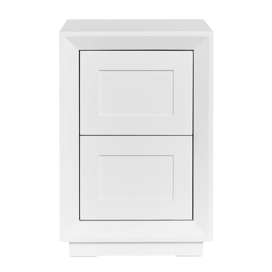 Balmain 40x65cm Bedside Table - White