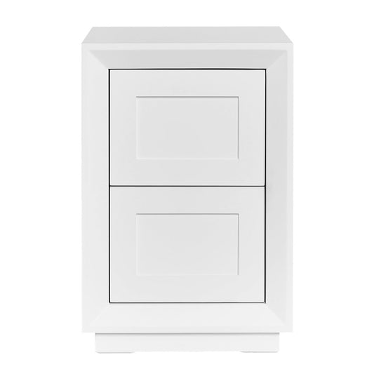 Balmain 40x65cm Bedside Table - White