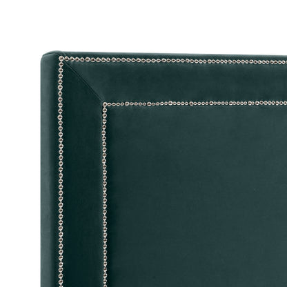 Manhattan 160x150cm Queen Bedhead - Teal Velvet