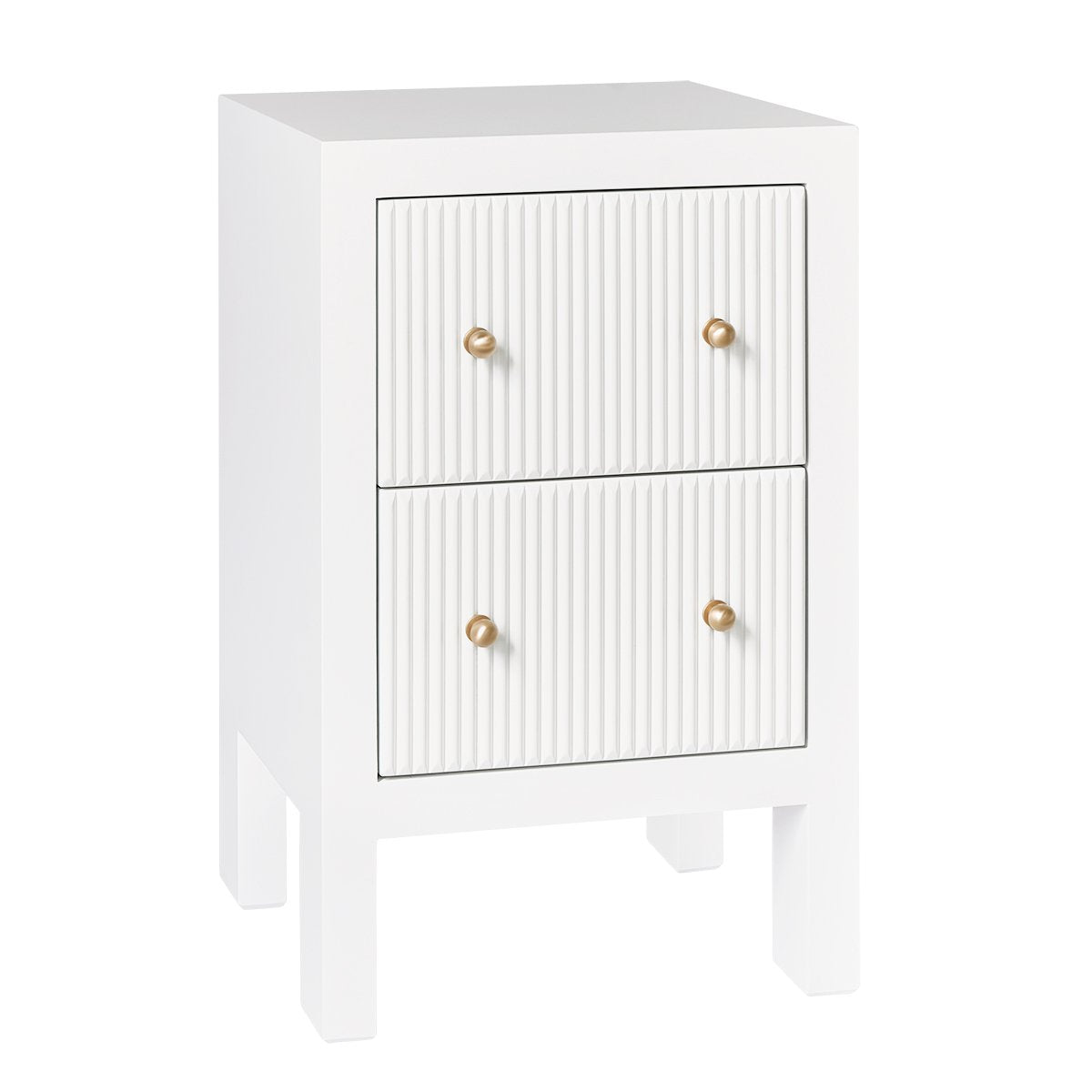 Ariana 40x65cm Bedside Table - White