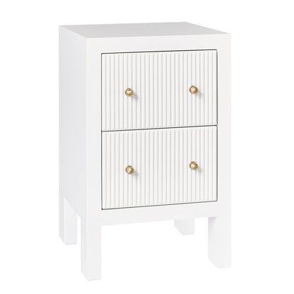 Ariana 40x65cm Bedside Table - White