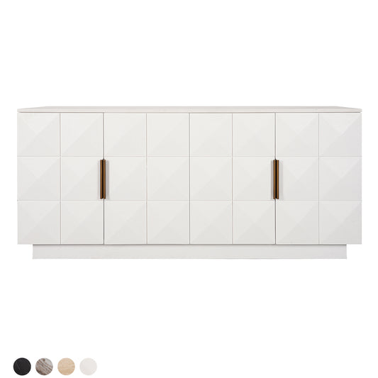 Benedict 170cm White Oak Buffet - White Marble