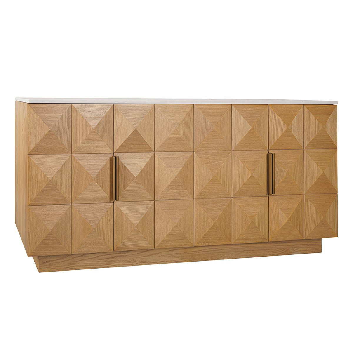 Benedict Natural Oak Buffet - White Marble