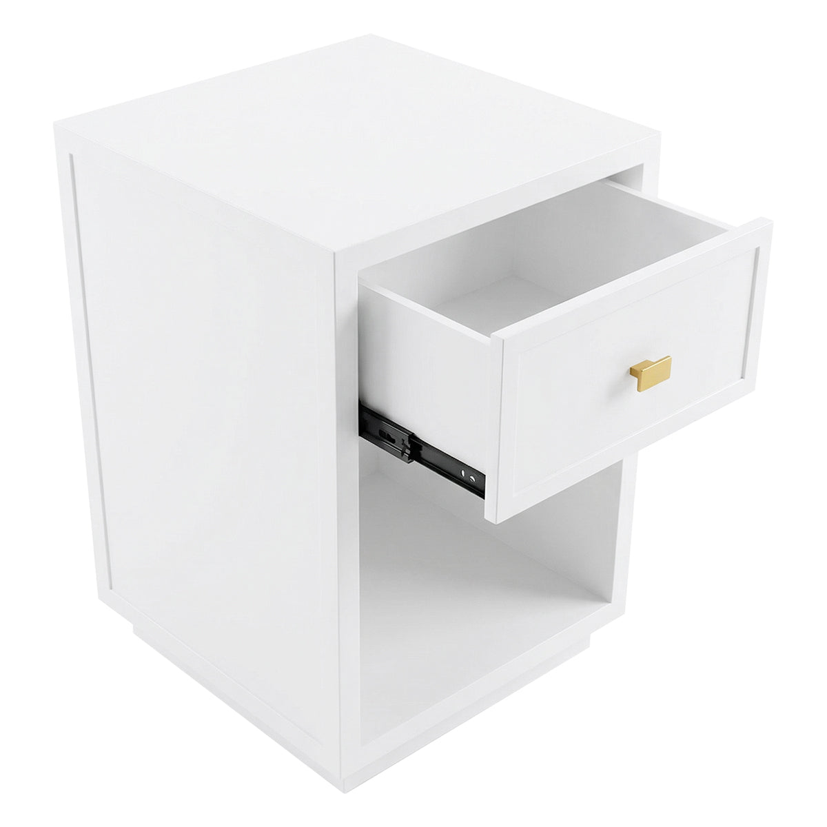 Logan 40x60cm Bedside Table - White