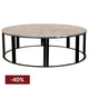 Bowie Marble Coffee Table - Large Grey