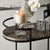 Southside Grey Marble Bar Cart - Black