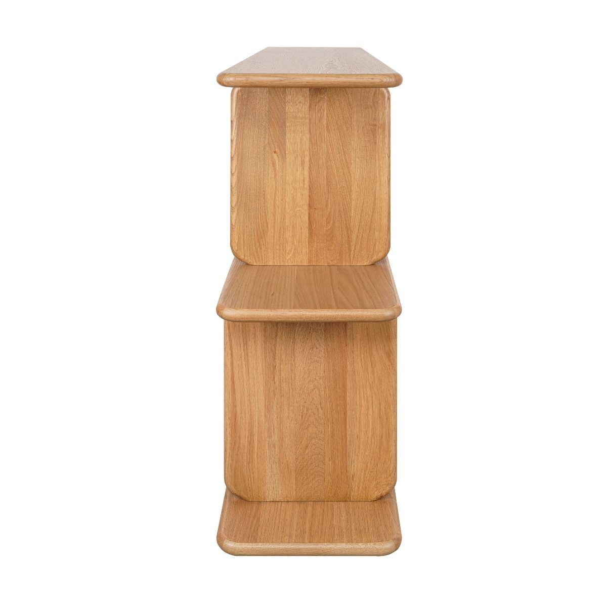 Tudor Oak Shelving Unit - 2 Tier Natural
