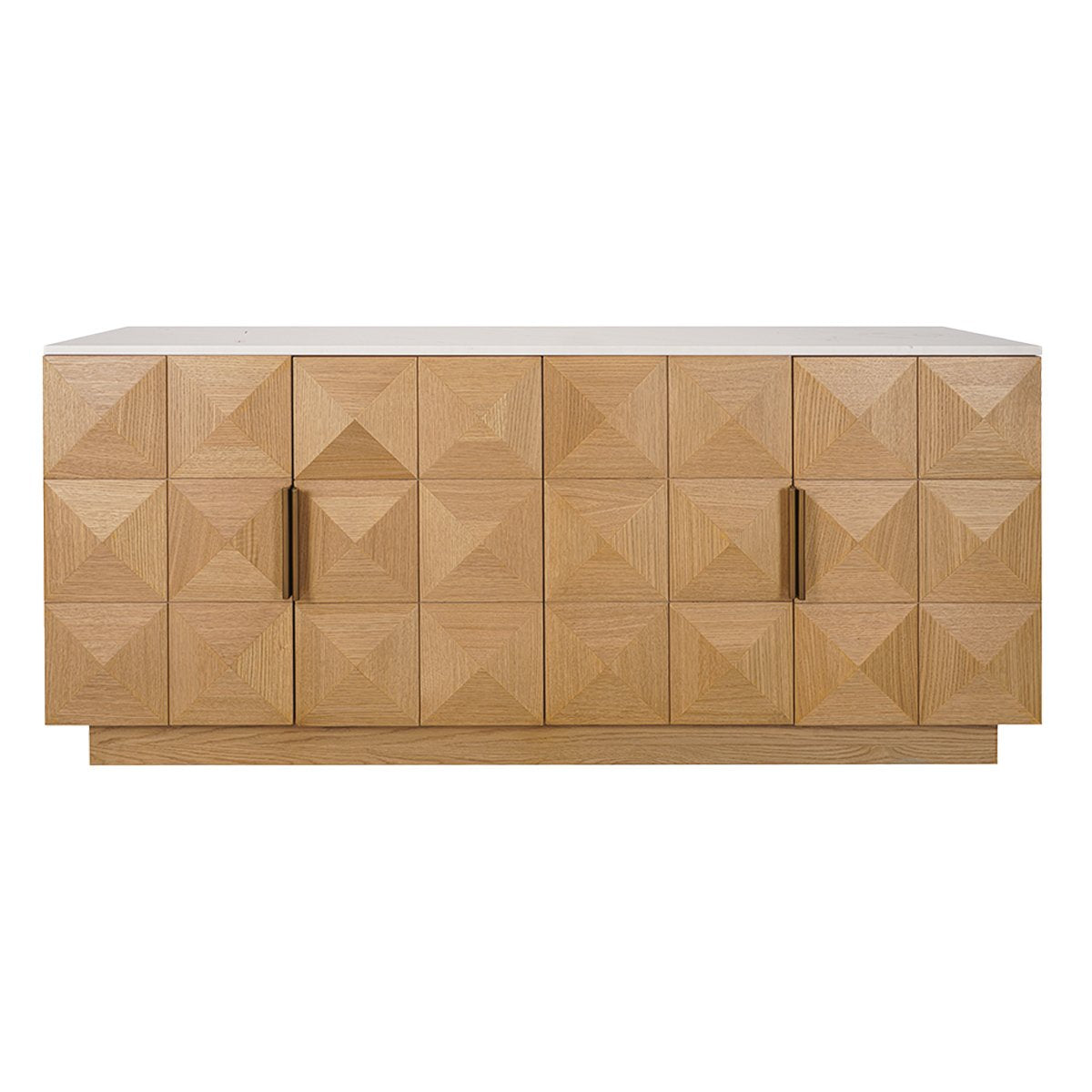 Benedict Natural Oak Buffet - White Marble
