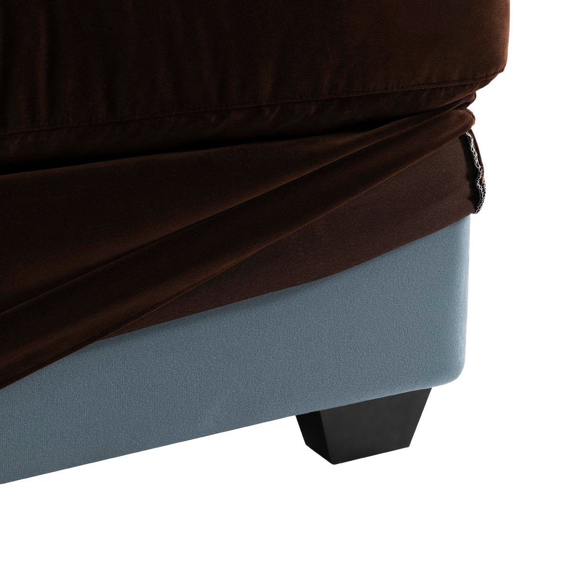 Birkshire Slip Cover Arm Chair - Dark Chocolate Velvet