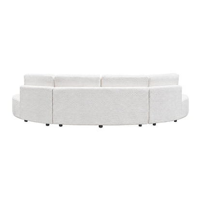Oriel Modular 5 Seater Sofa - White Chenille