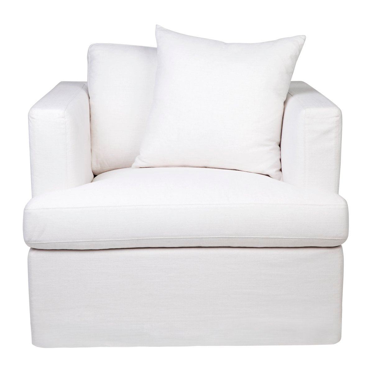 Birkshire Slip Cover Arm Chair - White Linen