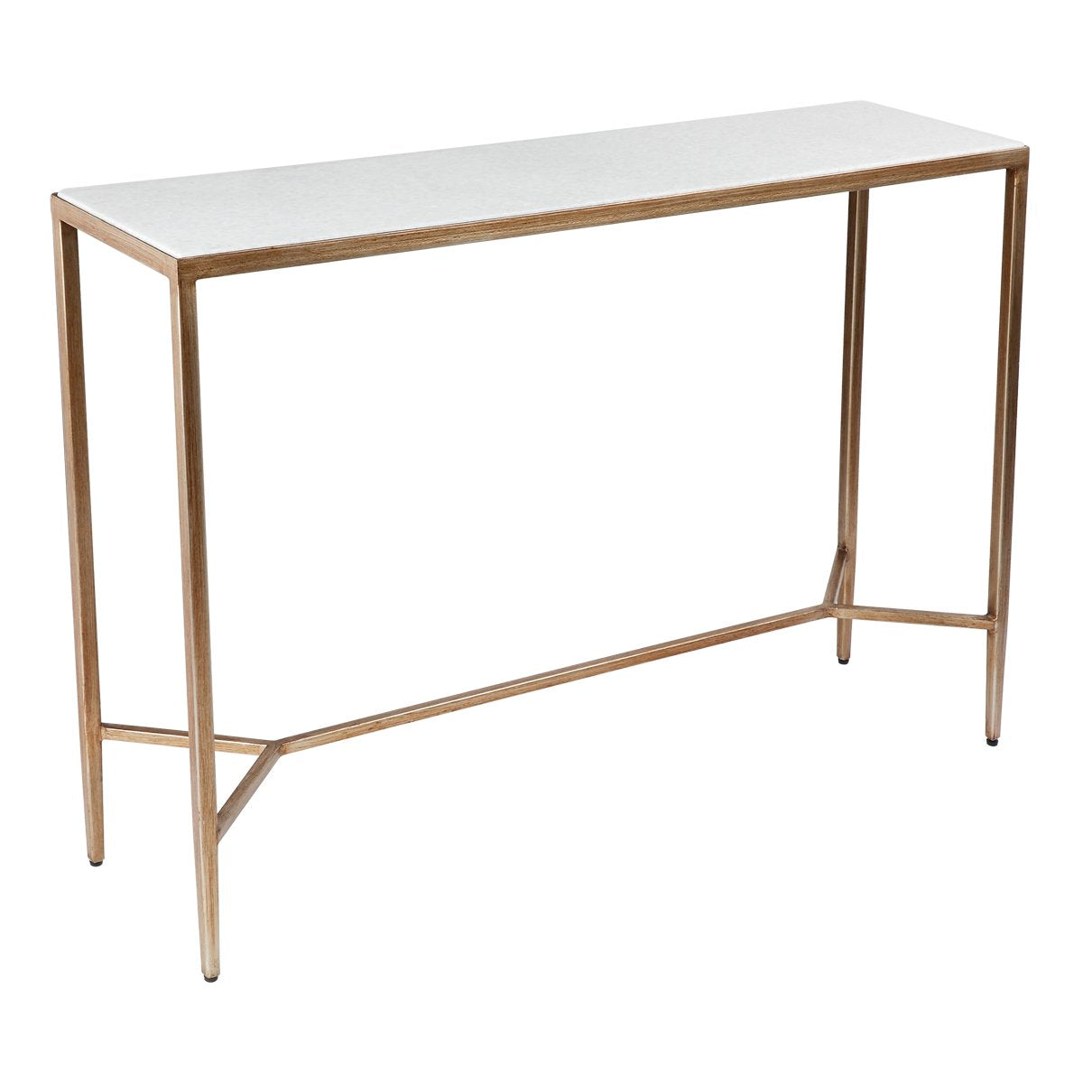 Chloe 90cm Stone Console Table - Antique Gold