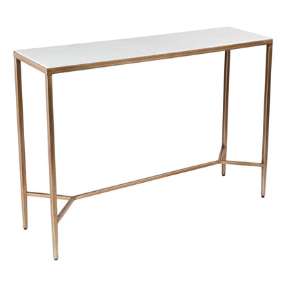 Chloe 90cm Stone Console Table - Antique Gold
