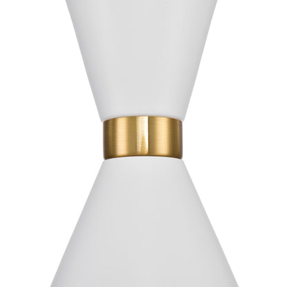 Oslo Pendant - White w Brass