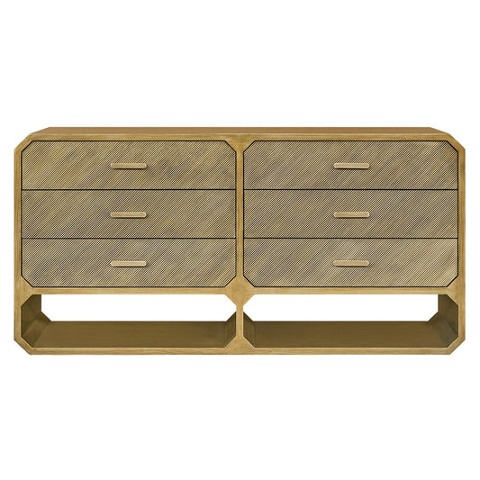 Anderson 6 Drawer Chest - Antique Gold - OUTLET NSW