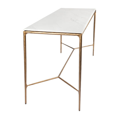 Heston 180cm Marble Console Table -  Brass