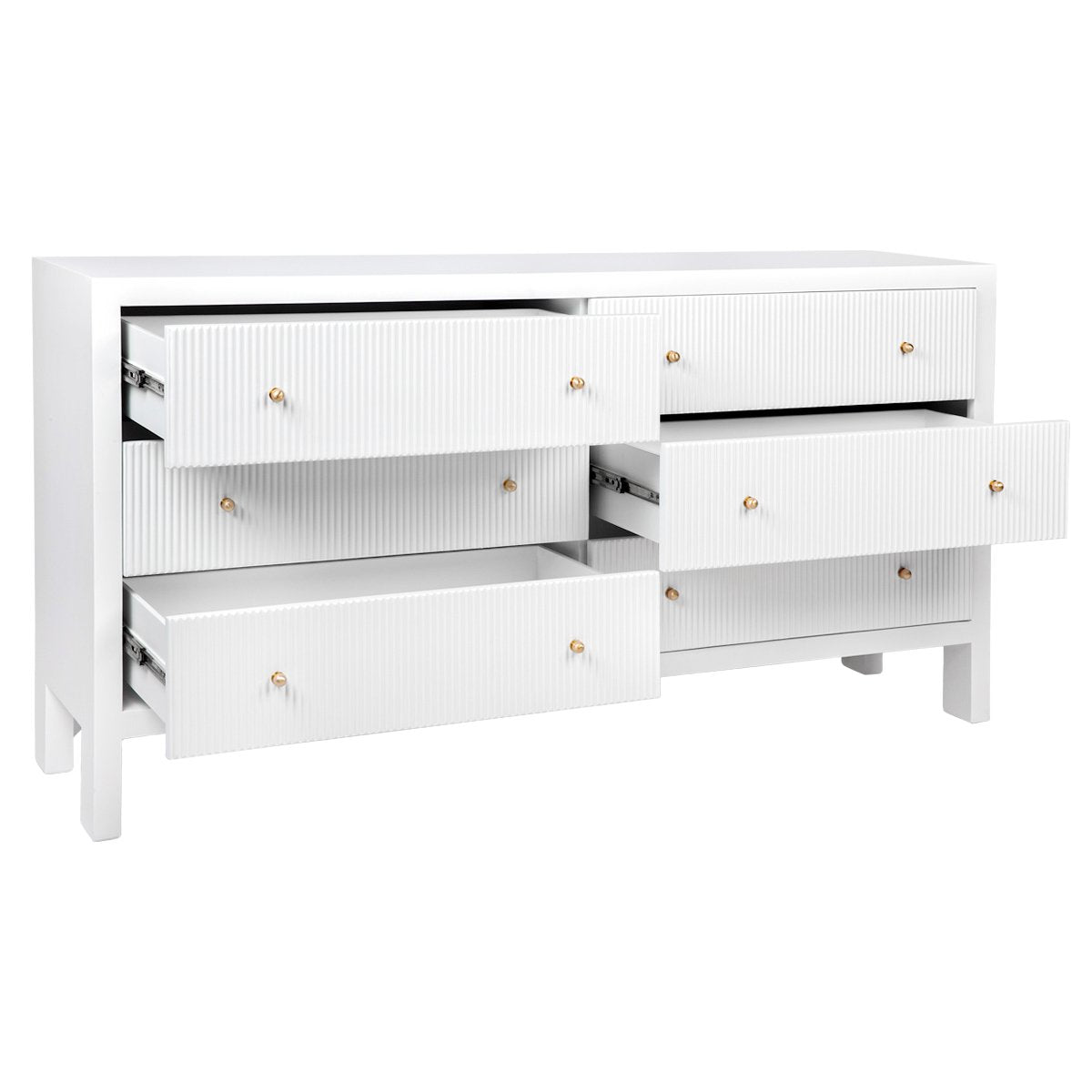 Ariana 6 Drawer Chest - White