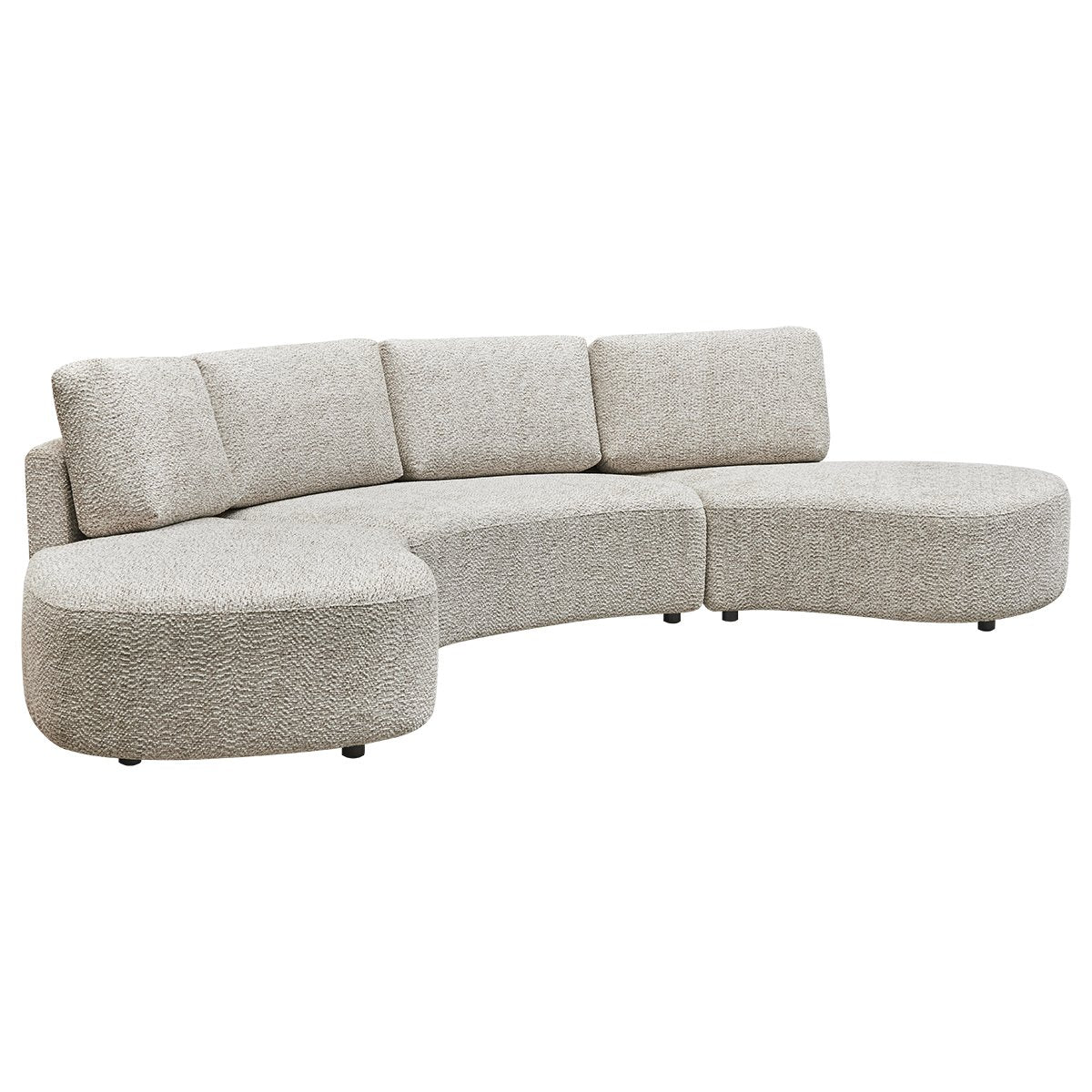 Oriel Modular 5 Seater Sofa - Speckle Brown Boucle