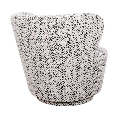 Alberta Swivel Chair - Charcoal Jacquard