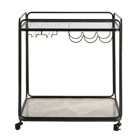 Wentworth Rectangle Bar Cart - Black