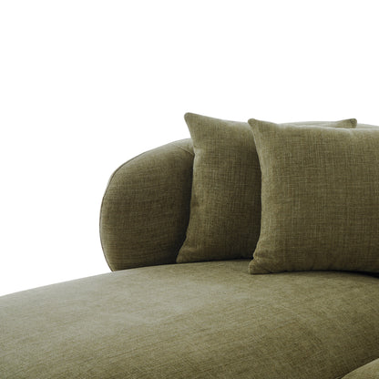 Greenwich Modular 3 Seater Sofa w Left Chaise - Sage Chenille