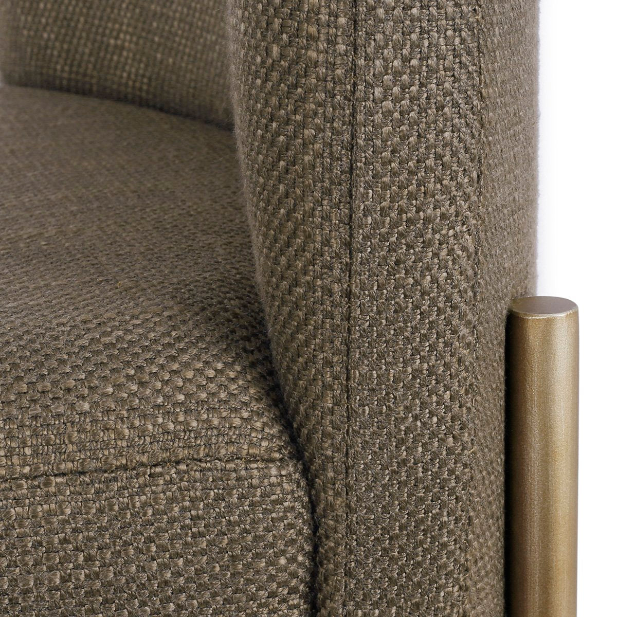 Leon Kitchen Stool - Chocolate Linen