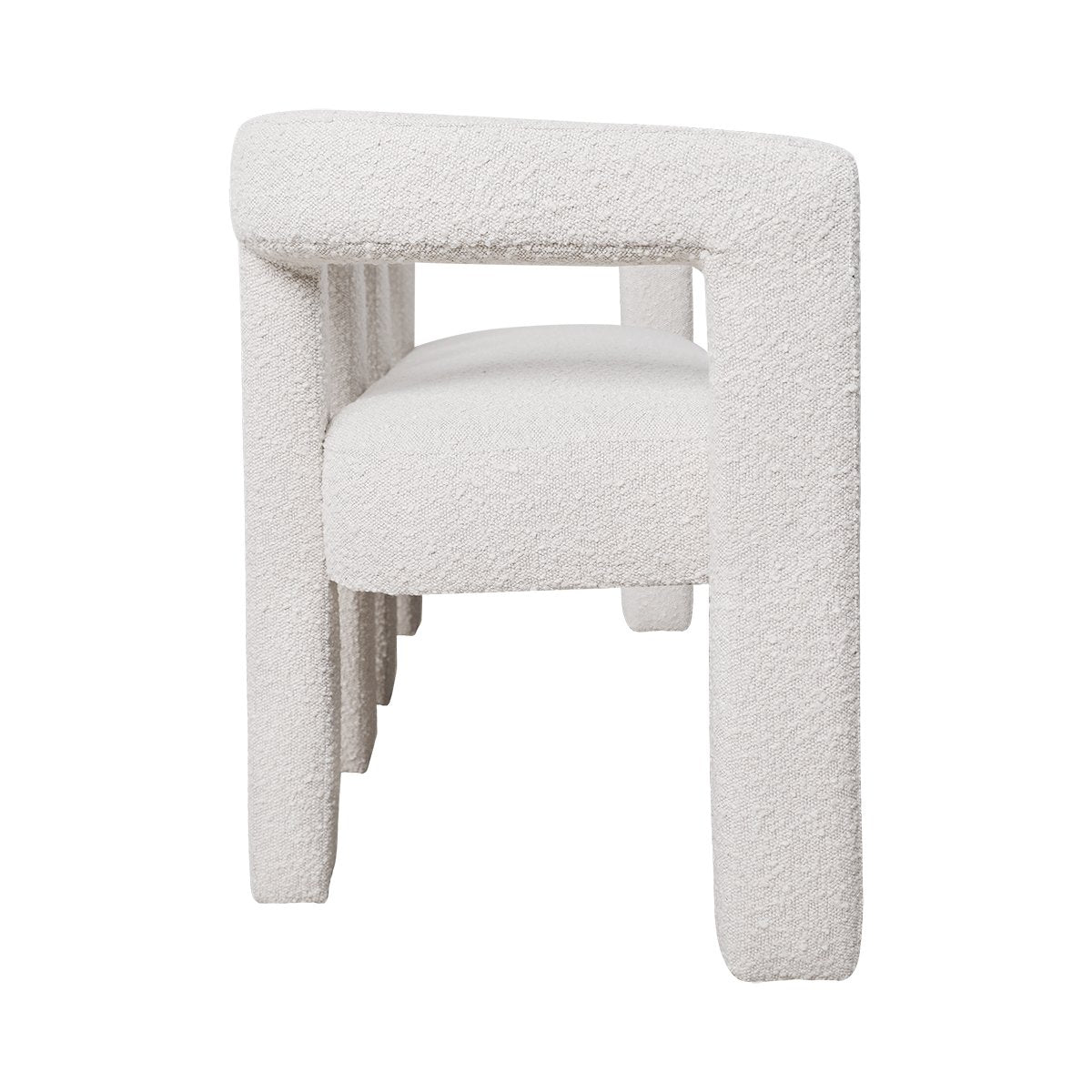 Lorenzo 2 Seater Sofa Bench - Ivory Boucle