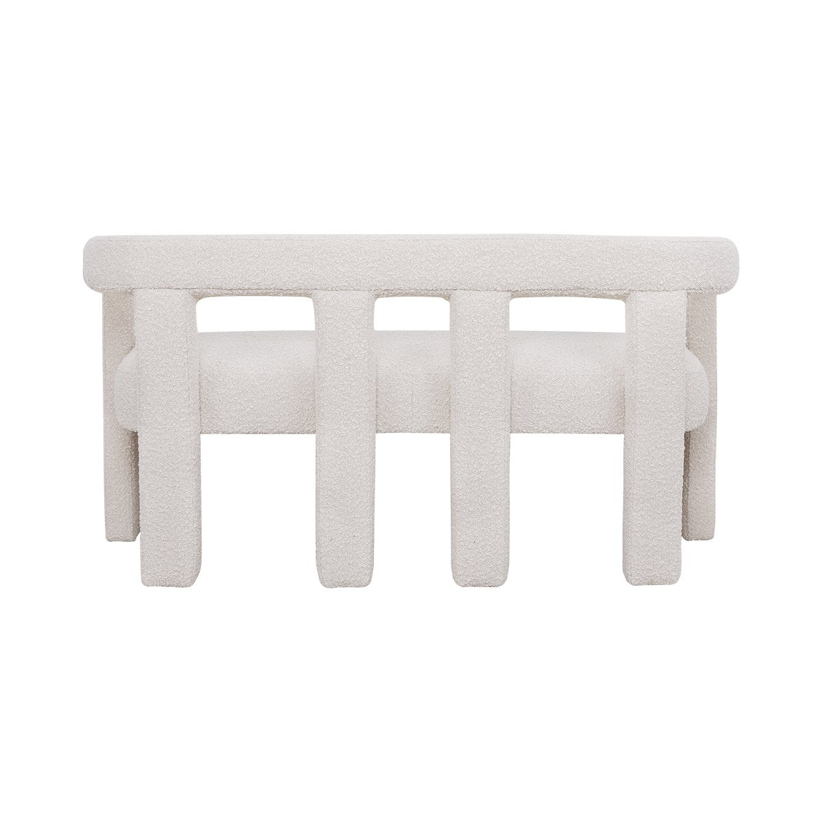 Lorenzo 2 Seater Sofa Bench - Ivory Boucle