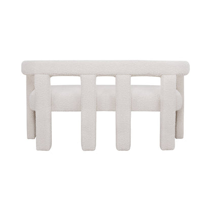 Lorenzo 2 Seater Sofa Bench - Ivory Boucle