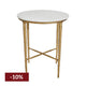 Heston Marble Round Side Table - Brass