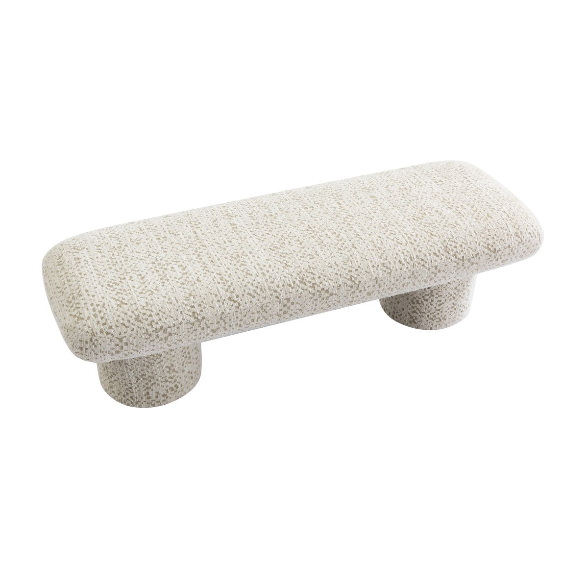 Eleanor Bench Ottoman - Oyster Jacquard