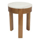 Oliver Marble Side Table - Small Oak.
