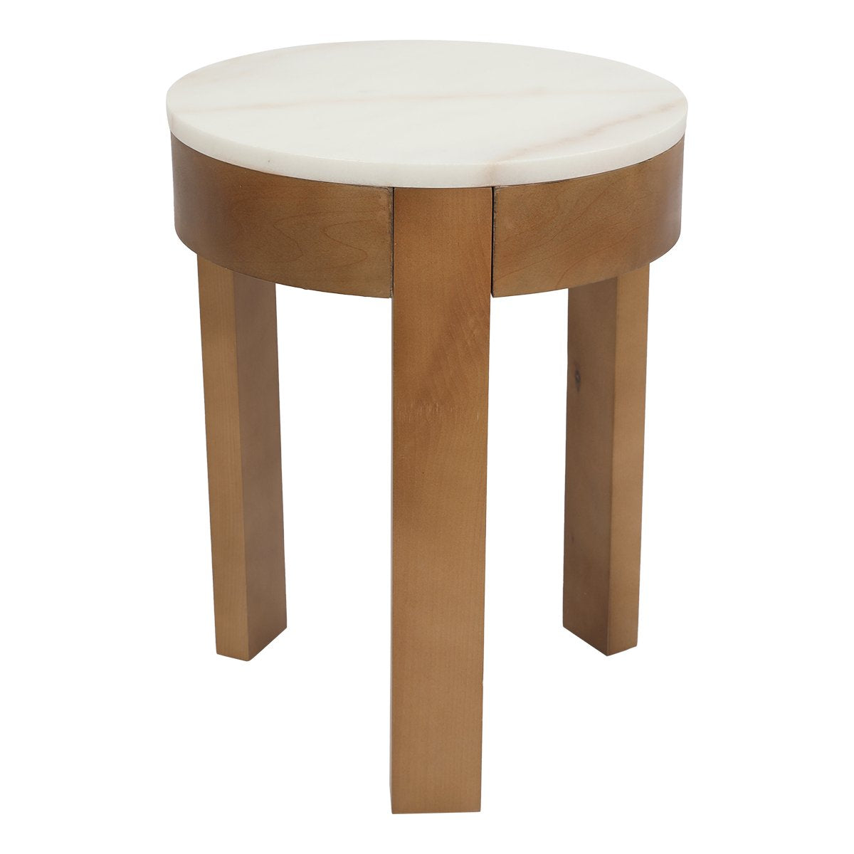 Oliver Marble Side Table - Small Oak