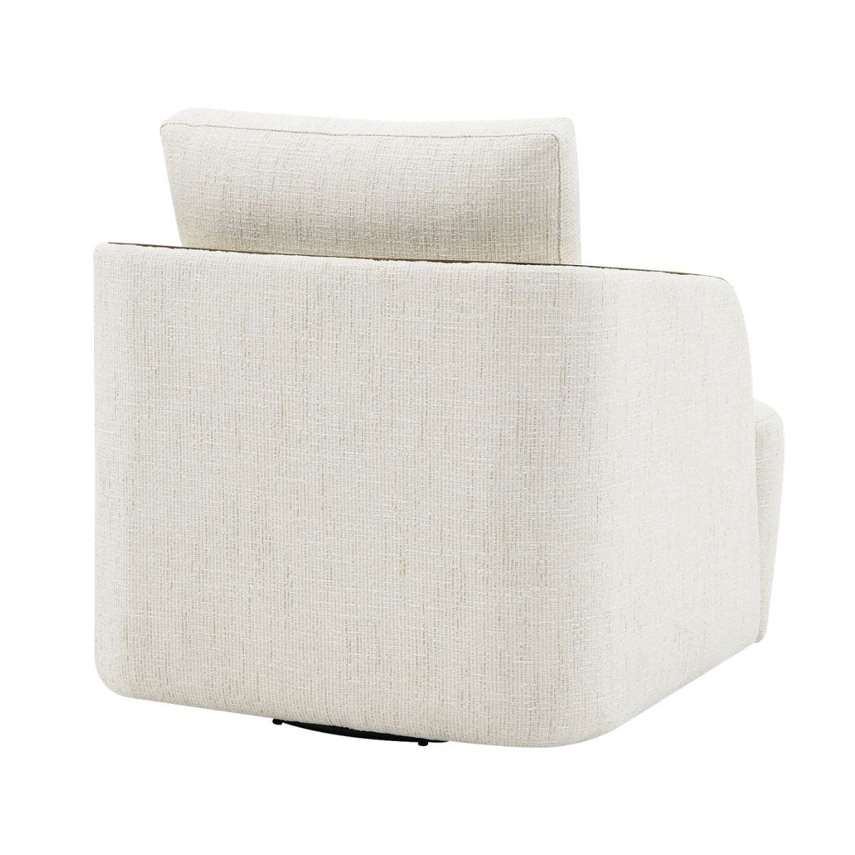 Compton Swivel Arm Chair - Brass/Ivory