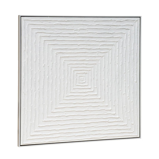 White Vortex Oil on Canvas Painting - Medium