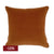 Sass Square Feather Cushion - Caramel Velvet w Natural Linen