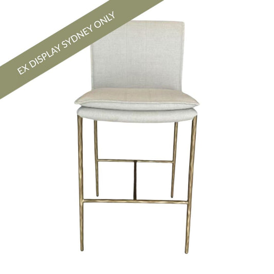 Heston Kitchen Stool - Natural Linen