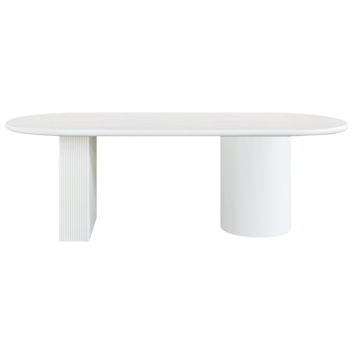Brunella Oval Dining Table - 2.4m White