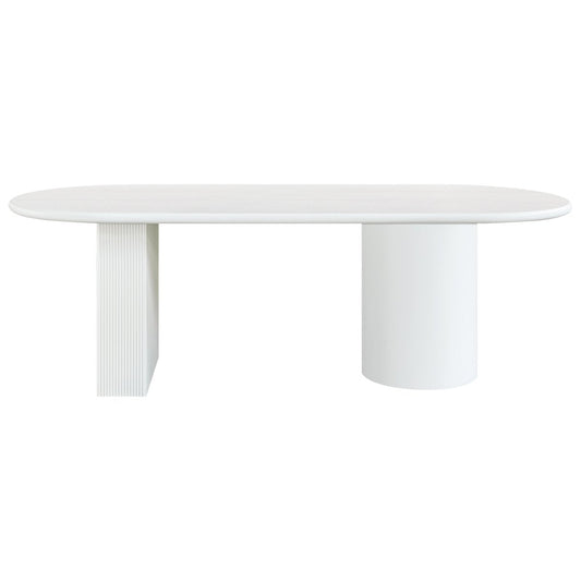 Brunella Oval Dining Table - 2.4m White
