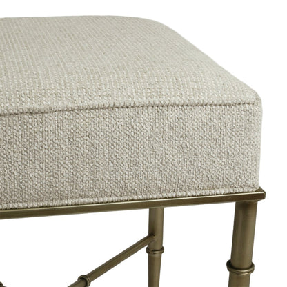 Hacienda Antique Gold Iron Stool  - Speckle Ecru – view 4