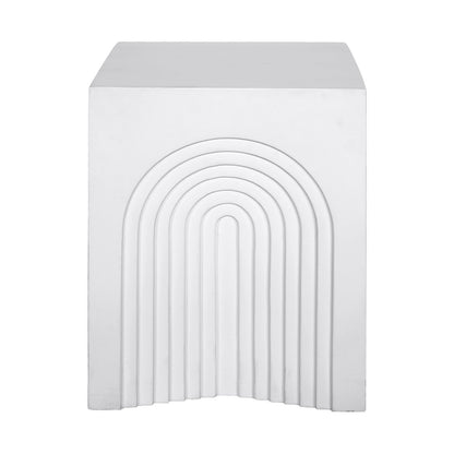 Arc Concrete Stool - White