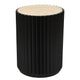 Carter Travertine Side Table - Black