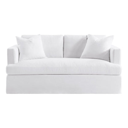 Birkshire 2 Seater Slip Cover Sofa - White Linen