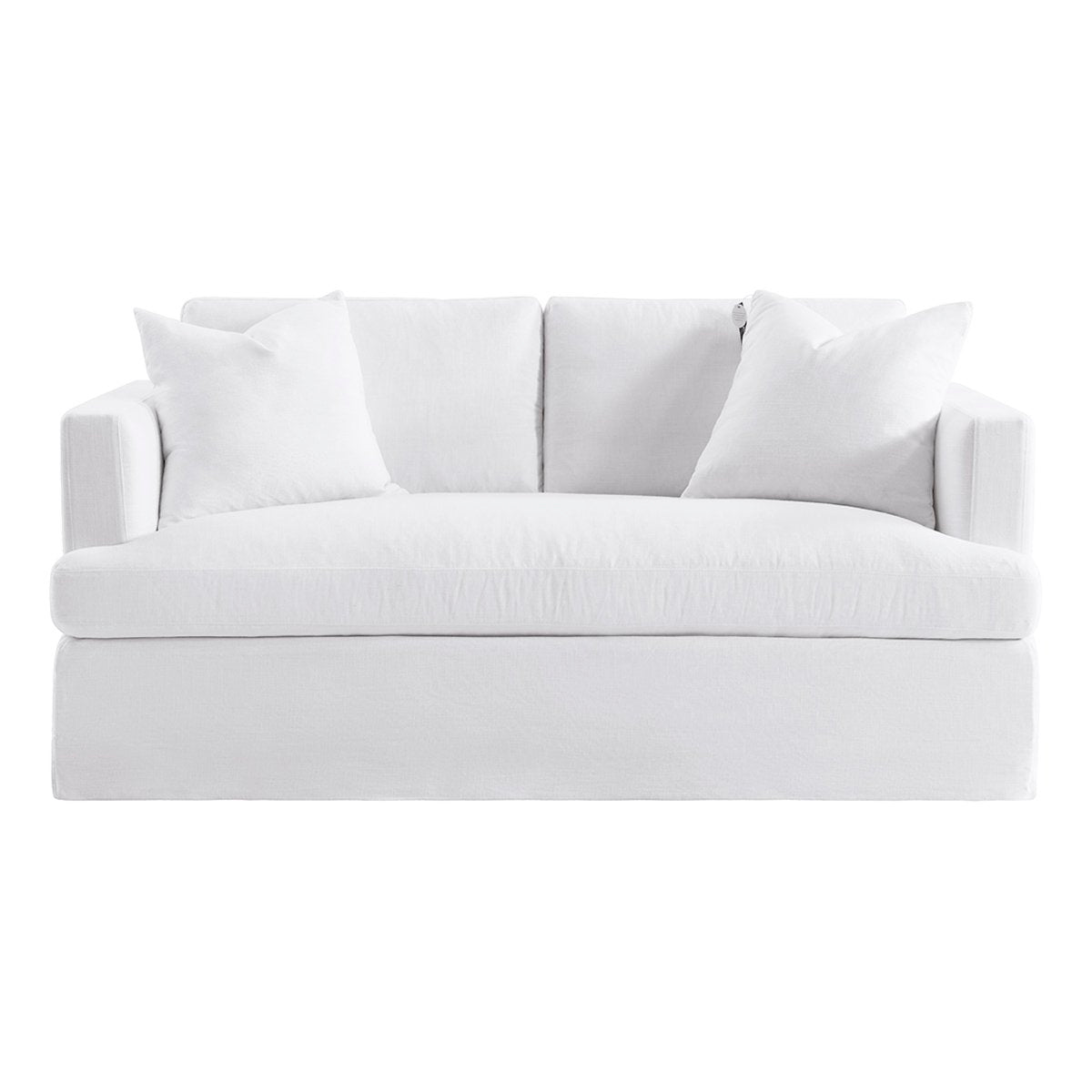 Birkshire 2 Seater Slip Cover Sofa - White Linen