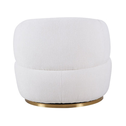 Tubby Swivel Arm Chair - Ecru