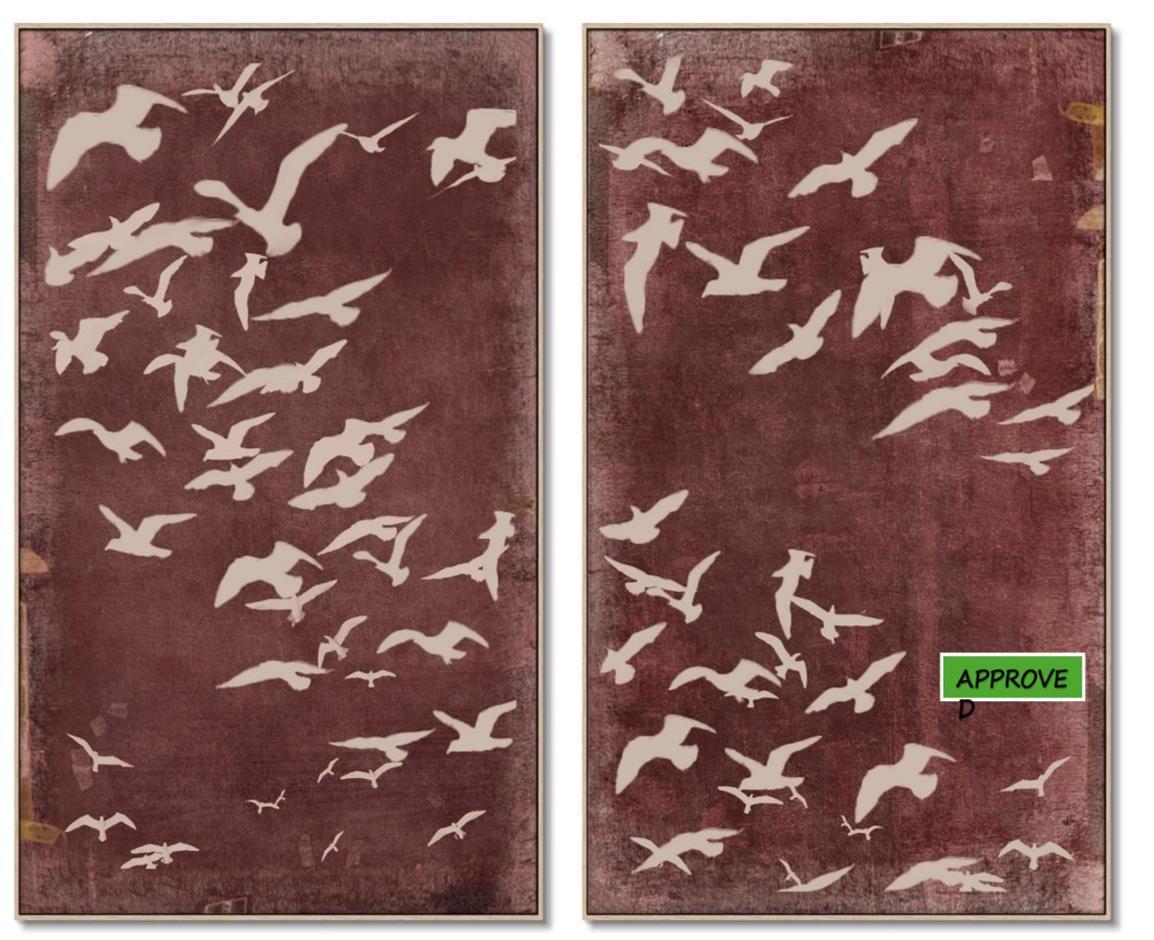 Migration Set of Two Oil on Canvas Painting – Maroon - OUTLET NSW