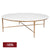 Heston Marble Round Coffee Table - Brass