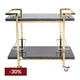 Franklin Black Marble Bar Cart - Gold